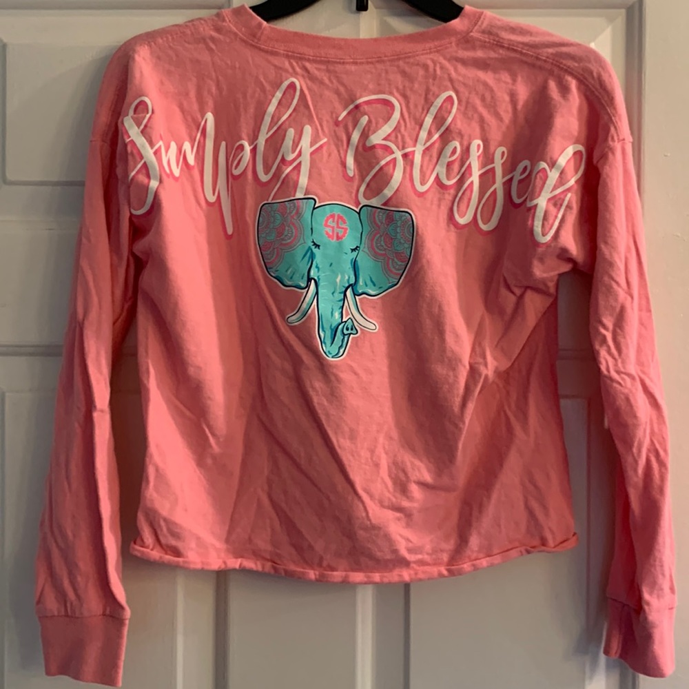 Simply Southern So Blessed L/S crop top, Small